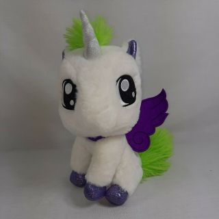 Tic Tac Toy Unicorn Pegasus Light Up Stuffed Animal Plush Purple,  Green,  White