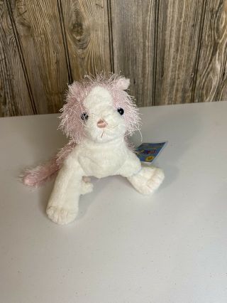 Ganz Webkinz Plush Stuffed Animal Pink And White Cat No Code Hm189