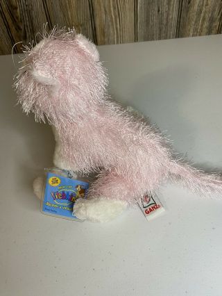 GANZ Webkinz Plush Stuffed Animal Pink And White Cat No Code HM189 2