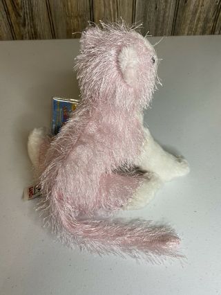 GANZ Webkinz Plush Stuffed Animal Pink And White Cat No Code HM189 3