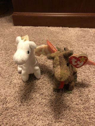 Ty Beanie Babies Scorch And Magic The Dragons 1998