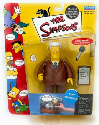 The Simpsons World Of Springfield Series 5 - Kent Brockman Action Figure Nib 2001