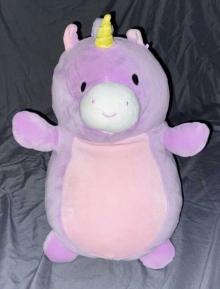 Squishmallow Kellytoy Hug Mees 14” Tanya The Pink Purple Unicorn Plush Toy