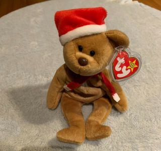 1997 Holiday Teddy - Ty Beanie Baby Bear - Retired,  1996, .