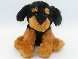 Dan Dee Puppy Dog Plush Rottweiler Stuffed Animal Toy Black Brown