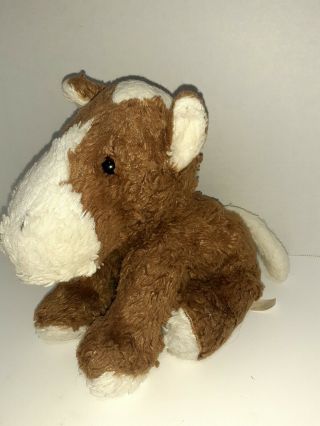 Dan Dee Horse Pony Brown 10 Inch White Face Plush Stuffed Animal Toy