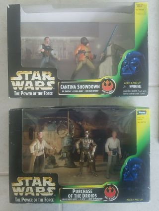 Star Wars Power Of The Force Cantina Showdown Purchase Of Droids Figures A59