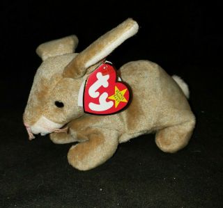 Ty Beanie Baby - Nibbly The Brown Rabbit (6 Inch) - S98