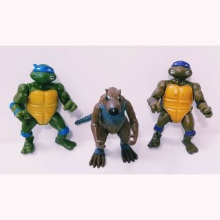 3 Vintage 1988 Teenage Mutant Ninja Turtles Tmnt Splinter Don Leo
