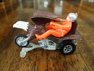 1972 Mattel Rrrumbler Bold Eagle With Orange Rider Wearing Grey Helmut