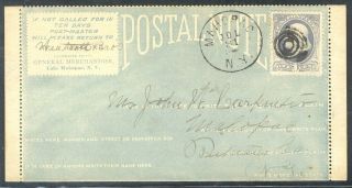 U.  S.  Scarce Postal Note Lettersheet