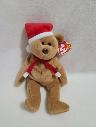 1997 Ty Holiday Teddy Beanie Baby Christmas Bear Retired