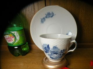 2pc 8194/8261 Braided Royal Copenhagen Blue Flower Denmark Cup & Saucer