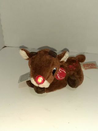 Dan Dee Rudolph Red Nosed Reindeer Singing Brown Plush Christmas Toy Stuffed