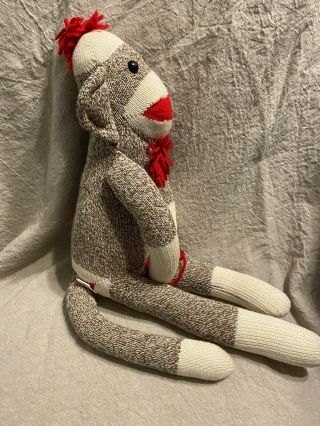 Old Fashioned Sock Monkey Doll USA Made by Ozark Mountain Kids 20 