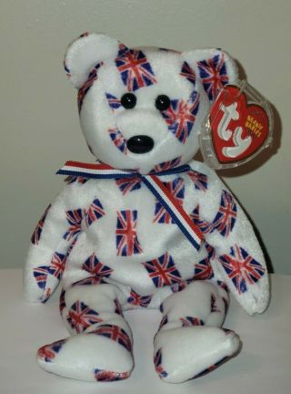 Ty Beanie Baby - Jack The Union Jack Flag Bear (8.  5 Inch) With Tags