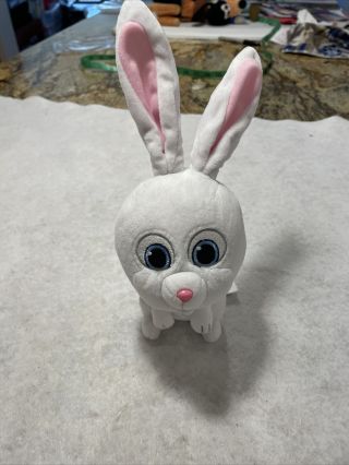 Ty Secret Life Of Pets Snowball Bunny Rabbit Toy 9” Plush Floppy Ears D19