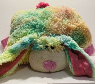 My Pillow Pets Pee Wee Rainbow Bunny 11 " Pastel Stuffed Plush Animal Rabbit 2012