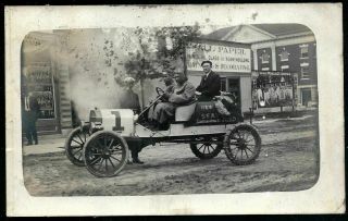 Vintage Automobile Picture Postcard Pmk 1909 Cheyenne Wy To Lucerne Colorado