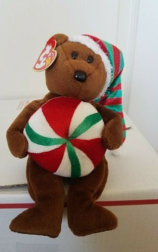 Ty Beanie Baby Yummy - (bear 2005) Christmas