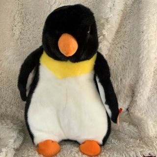 Nwt Ty Waddle The Penguin Beanie Buddy (large Size)