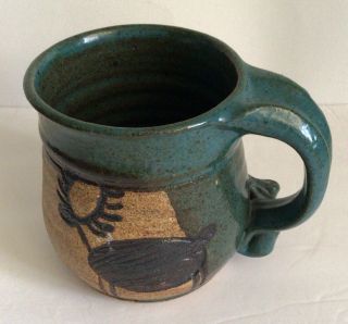 Hand Thrown Studio Art Coffee Mug Signed By Artist