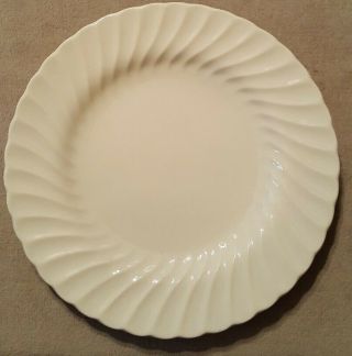 Sheffield Bone White Swirl Porcelain China 10” Dinner Plates Usa