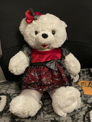 Dan Dee Snowflake Teddy Bear Plush Stuffed Animal Red Dress 2014 Christmas 20in