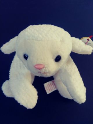 Ty Beanie Baby Fleece The Lamb Date Of Birth March 21,  1996 W/ Tag