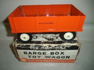 Allis Chalmers Barge Box Toy Wagon Ertl Vintage Farm Toy