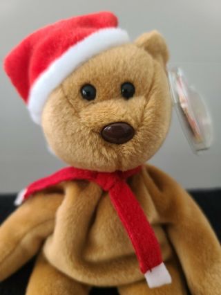 Ty Beanie Baby 1997 Holiday Teddy Bear Christmas Holiday Plush Retired