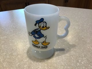 Vintage Federal Milk Glass Mug Cup Donald Duck Walt Disney Productions