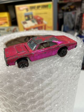 Hot Wheels Redlines Pink Dodge Charger Vintage Diecast Toys