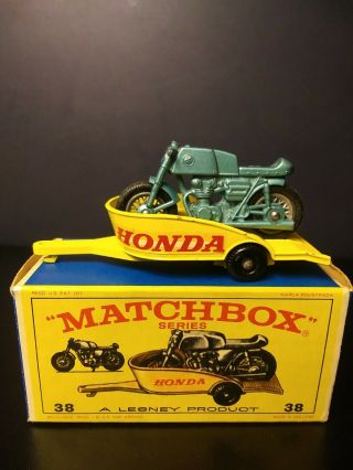 Matchbox 38 Honda Motorcycle And Trailer In Crisp E4 Box Vnm