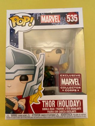 Thor (holiday) Funko Pop 535 Exclusive Marvel Collector Corps Rare