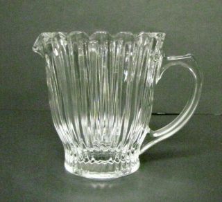 Vintage Cut Glass Clear Pitcher Creamer,  3.  5 