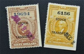 Nystamps Us Revenue Stamp Rd21.  Rd24 D3y838