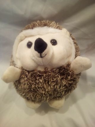 2018 Best Made Toys 8 " Hedgehog Plush Stuffed Animal Brown And White Euc
