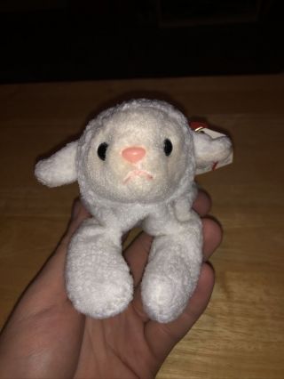 Ty Beanie Baby Babies Fleece Lamb Plush Sheep Vintage 1996 Toy 8 " Nwt