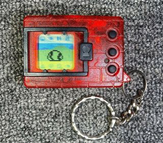Vintage 1990s Red Tamagotchi Digimon Digital Monster Bandai 1997 &