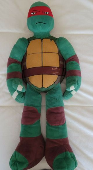 Teenage Mutant Ninja Turtle Rafael Plush Big 24” Doll Stuffed Toy Figure Tmnt