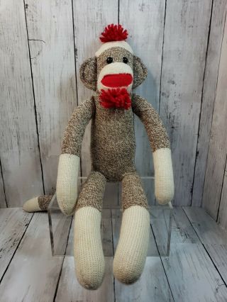 Old Fashioned Sock Monkey Doll Usa Made By Ozark Mountain Kids 20 "