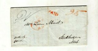 William Minot To Wife Louisa 1842,  Interesting Letter,  Boston To Stockbridge Mass.