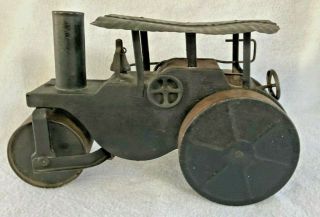 Antique C.  1929 Keystone Pressed Steal Steam Roller Ride On Toy
