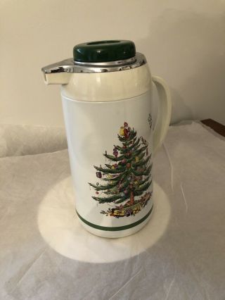 Spode Christmas Tree Hot / Cold Thermal Carafe Coffee Pot Pitcher.