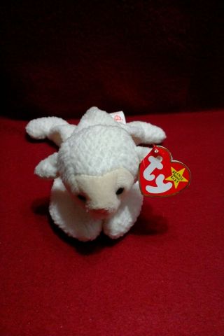 Ty Beanie Baby Fleece Lamb Stuffed Animal