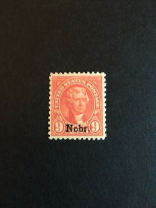 Us Stamp Scott 678 Nebraska Overprints 9 Cent Jefferson Mnh/og Issued 1929
