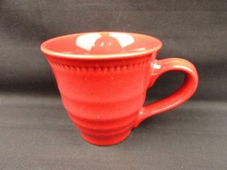 Craft Colors Rhubarb By Dansk Coffee Mug All Red Rim Smooth No Trim B122