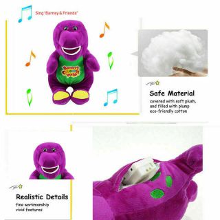 Barney The Dinosaur Can Sing I LOVE YOU Song Purple Plush Doll Toy Birthday Gift 3