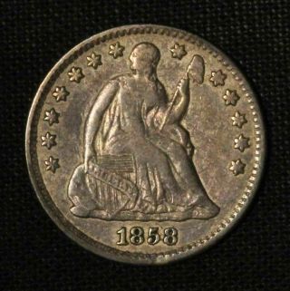 1858 Seated Liberty Silver Half Dime - Usa